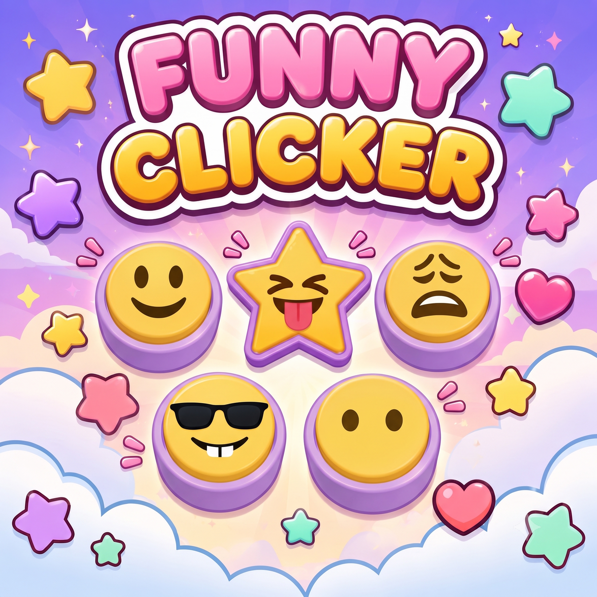 Emoji Funny Clickers-Keychain, Anti-Stress, Digital Download
